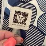 Anne Klein Women Dress 10 Geometric Dot Pockets Belt Flare Career Travel Event Photo 1