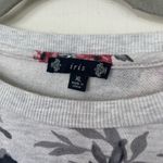 Iris Los Angeles California Floral Sweatshirt Crop Raw Hem 100% Cotton ~ Size XL Photo 3