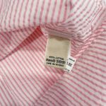 LL Bean Vacationland Seersucker Pink White Striped Popover Shirt Size LARGE Photo 10