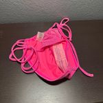 Good American  String Bikini Bottom Pink Sparkles Adjustable Cheeky Size 3 Large Photo 4