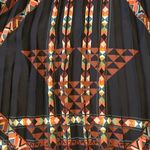 Maree Pleated Midi skirt Size 16 Black Brown Rust Fall Colors Retro Photo 4