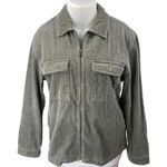 Urban Outfitters Ryder Men's Gray Corduroy Zip Up Long Sleeve Shirt Jacket Top L Photo 0