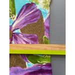 Jams World Turquoise Purple Green Flower Song Print Sleeveless Dress Size Small Photo 7