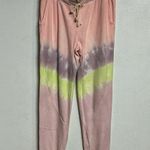 Wildfox Pink Aurora Wash Tie Dye Baggy Beach Joggers Sz L Photo 1