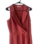 Mi Ami Women's Size Large Rust Red Wrap Wide Leg Jumpsuit Photo 2
