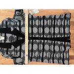 Misook Exclusively  1x Black White Stripe Circle Acrylic long cardigan Duster NWT Photo 3