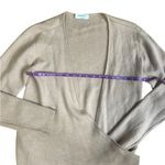 Babaton Aritzia  Tan Wrap Cardigan Linen Wool Blend Size Small Knit Photo 2