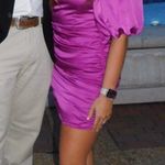 Purple Cocktail Dress Size L Photo 0