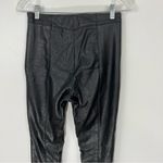 Topshop  Faux Leather Percy Lace Up Skinny Pants High Waisted Black Size 6 Photo 5