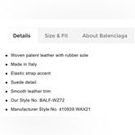 Balenciaga Raffia Runners in‎ black woven leather sneakers size 41 Photo 12