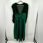 Bridesmaid‎ Green Velvet Dress Black Tie Formal Vintage Size 12 Photo 1