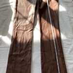 Meshki  Tyra Straight Leg Faux Leather Pants Chocolate Photo 15
