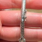 Sterling Silver Sarda Artisan  Cut Out Filigree Scroll Hinged Bangle Photo 11