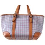 Coach  - Plaid Tote Bag with Tan Accents & Hangtag Photo 12