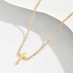 Gold Cross Pendant Necklace Photo 1