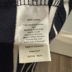 Talbots  Striped Ruffle Sleeve Knit Shift Dress Navy White Size M Photo 11