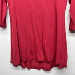 Peruvian Connection  3/4 Sleeve Pink Womens Top Size Small Scoop Neck Long Length Photo 3