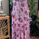 Free People  Purple Combo Garden Party Shoulder Tie Floral Maxi Dress Photo 0