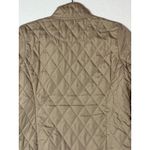 Valerie Bertinelli Quilted Jacket Beige Orange Plaid Lining Pockets Women's S Tan Photo 8