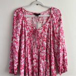 Sanctuary  Dress New Crush Babydoll Tiered Long Sleeve Dress Oasis Bloom Sz S NWT Photo 4