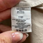 Theory  Jullitah B Split-Front Poplin Tunic Dress 3/4 Sleeve Tan Neutral Size 2 Photo 11