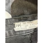 Free People We The Free Boyfriend Overalls Distressed Black Denim Women Size 27 Photo 3