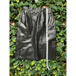 100% Genuine Leather Black Pencil Skirt Size 6 Photo 8