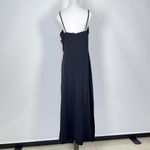 Farm Rio NWOT  Linen Sand 3d Flower Midi Dress Size XL Black Photo 12