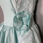 Vintage Gunne Sax Jessica McClintock Dress Prom 80s Lace Size 3/4 Strapless Gown Blue Photo 12