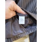 Talbots Womens Blazer Size 14 Brown Pinstripe Pleated Notch Collar Lined Career Photo 4