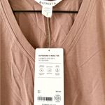 Athleta NWT Out Bound V-Neck Short Sleeve Tee with Cinching in Brown Size M Photo 3