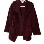 UGG Koolaburra by  Fleece Wine Shawl Collar Cardigan Light Jacket Size Medium Photo 1