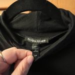 Eileen Fisher  lightweight turtleneck shirt tincel blend in black size small Photo 1