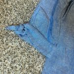 Liz Claiborne  Blue Linen Cotton Blend V Neck Button Front Tunic Top Size L Photo 1