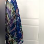Becca  Abstract Multicolor Semi-sheer Chiffon Swim Beach Pool Coverup Dress | XS Photo 3