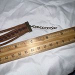 Multi‎ Strand Leather and Brass Tone Sayings Bracelet Brown Photo 4