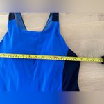 Athleta  racerback caspian blue colorblock swim dress size medium Photo 2