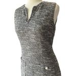 Karl Lagerfeld Paris Navy Tweed Pearl Button Sheath Dress Size 4 Clueless Preppy Photo 6