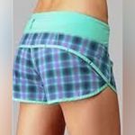 Lululemon Rare  Speed Short River Rock / Oasis Ombre Plaid 2010 Edition Size 6 Photo 2