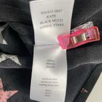 Rails  Kate 100% Silk Shirt: Black with Multi-Color Animal Stars Photo 9