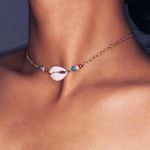 SheIn shell detail chain choker with beads Photo 0