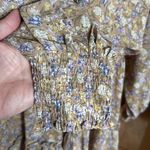 She & Sky NWT  Brown Floral Smocked Mini Dress Size Medium Photo 4