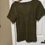 Lovestitch  Olive Green Mohair Blend Top Sheer Size Large Photo 3