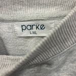 Parke Grey Embossed P Mock Neck Sweatshirt Gray Size M Photo 3