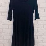 Eileen Fisher  black 1/2 sleeve dress size medium. Photo 0