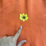 90s Casual Corner‎ Sleeveless 100% Silk Orange Sheath Dress Floral Retro Mini Size 2 Photo 6