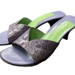 Nine West  Jassina Lavanda lavender crocodile print square heels / 6 / EUC Photo 0