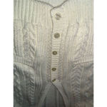 Vintage Carriage Court Sport White Chunky Oversized Cable Knit V Photo 5