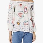 Desigual White D Minor Floral Peasant Blouse Sz.XXL Photo 2