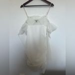 The Bar  Jean Twisted Semi-Sheer White Silk Mini Dress Women’s Size 2 Photo 7